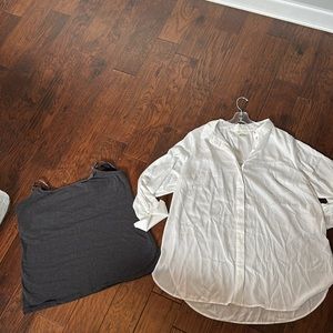 Bundle H&M Nursing Tank w/ Mama Maternity White Blouse. Size XL